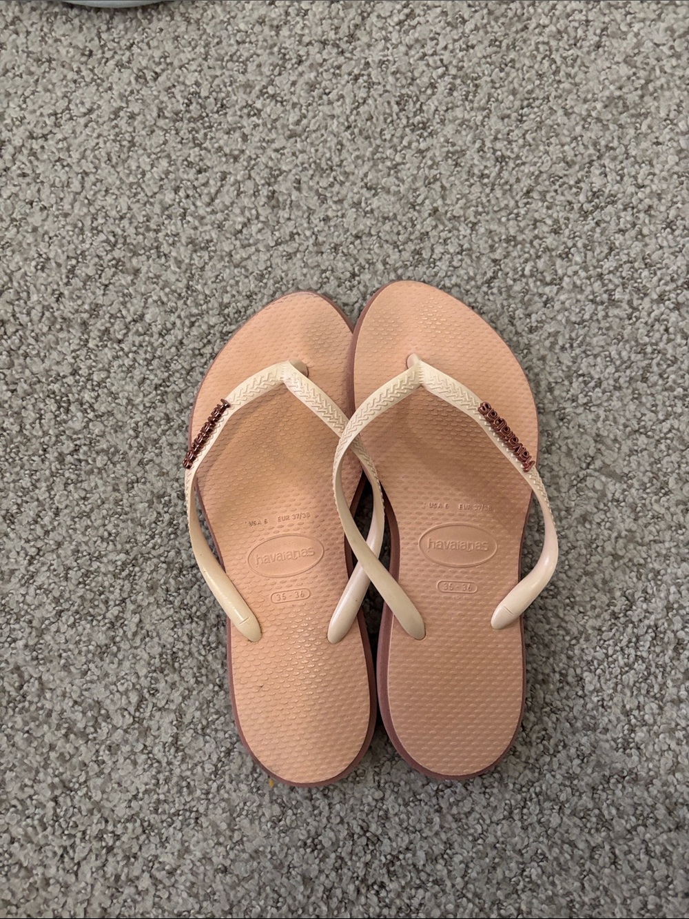 Havaianas Women’s Peach & Cream Flip Flop Sandals
